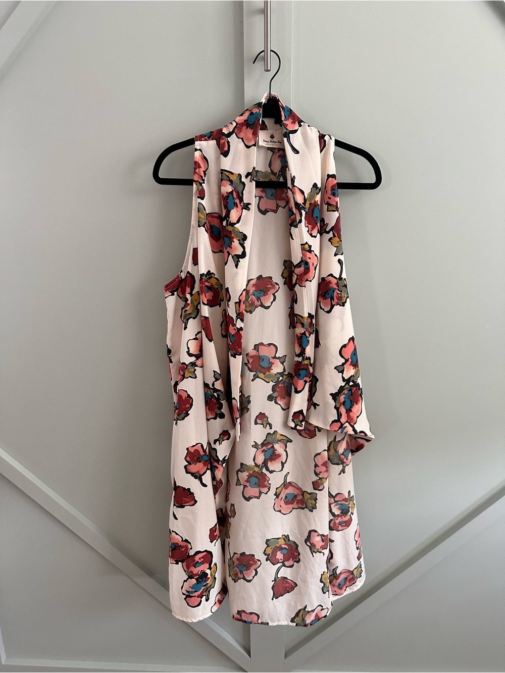 NWOT Betsy’s Boutique Floral Open Front Duster Vest XL Made in USA